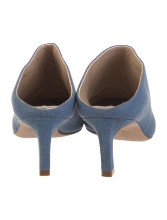 Stuart Weitzman Canvas Mules
