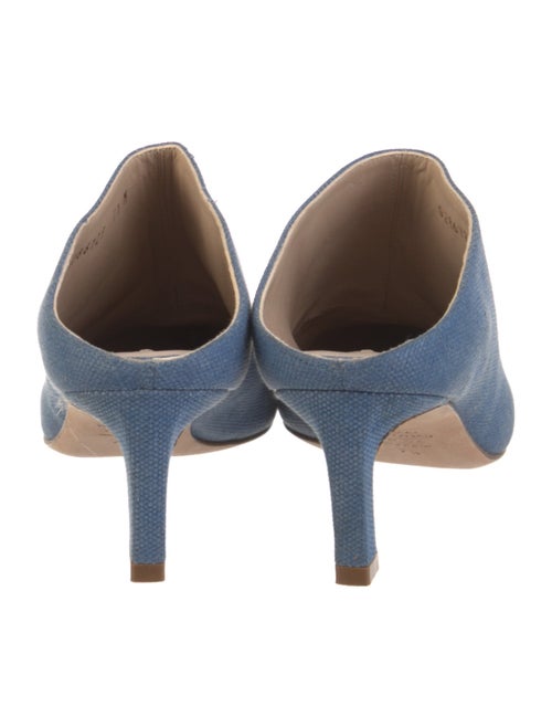 Stuart Weitzman Canvas Mules