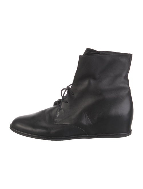 Stuart Weitzman Leather Lace-Up Boots