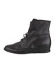 Stuart Weitzman Leather Lace-Up Boots