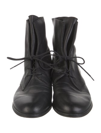 Stuart Weitzman Leather Lace-Up Boots