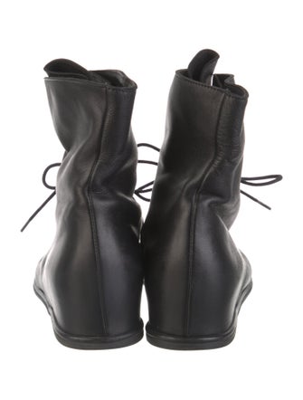 Stuart Weitzman Leather Lace-Up Boots