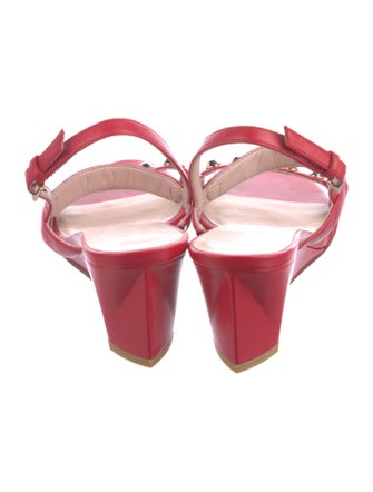 Stuart Weitzman Leather Slingback Sandals