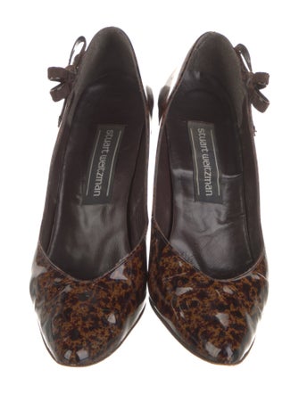 Stuart Weitzman Suede Printed Pumps