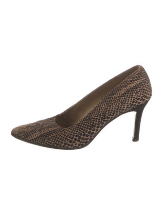 Stuart Weitzman Velvet Animal Print Pumps