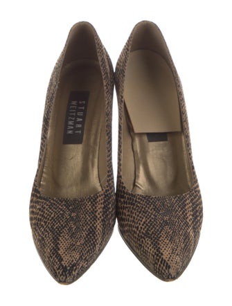 Stuart Weitzman Velvet Animal Print Pumps