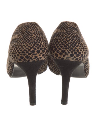 Stuart Weitzman Velvet Animal Print Pumps