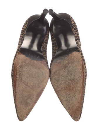 Stuart Weitzman Velvet Animal Print Pumps