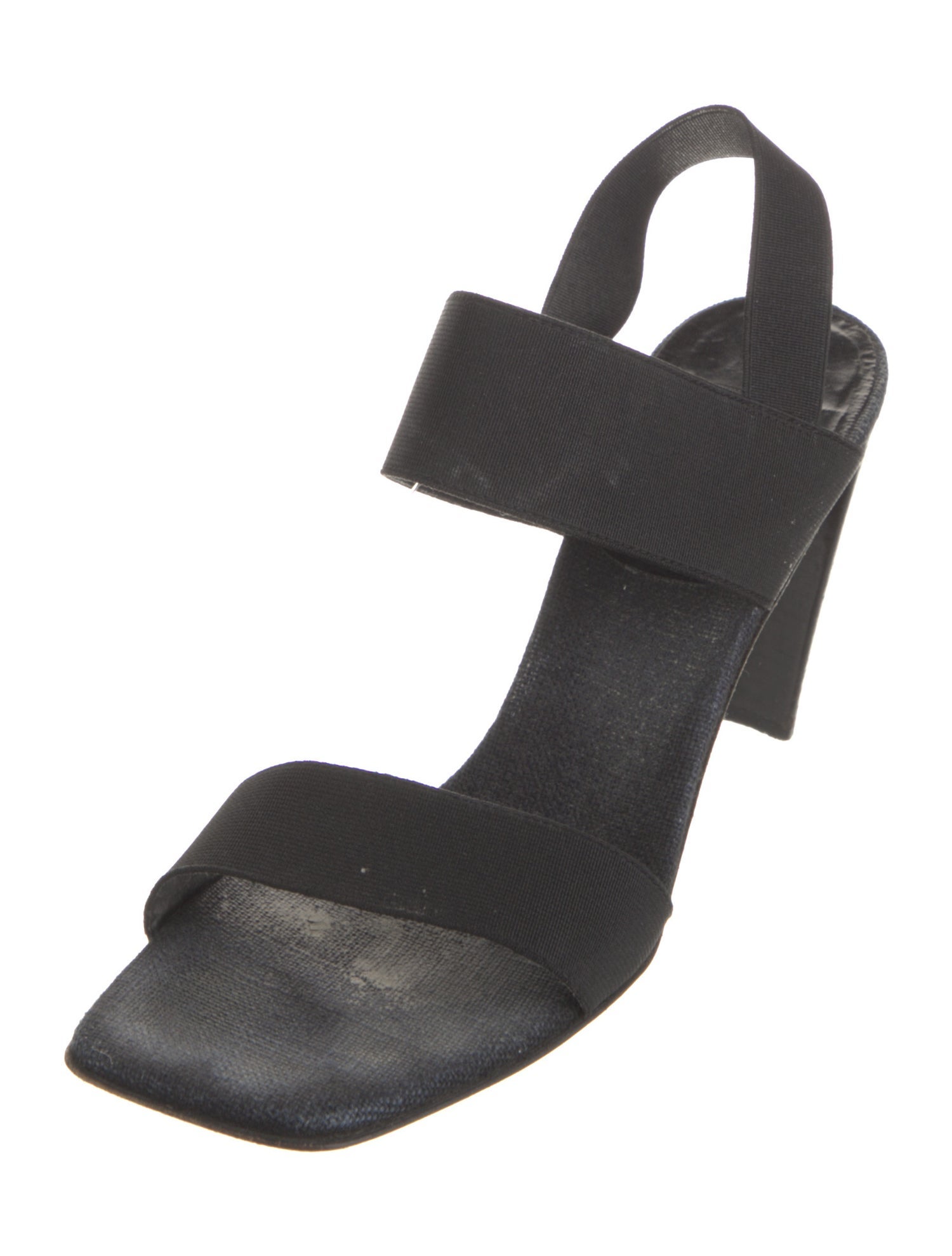 Stuart Weitzman Leather Trim Embellishment Slingback Sandals