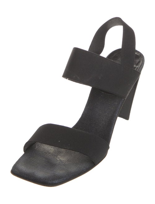 Stuart Weitzman Leather Trim Embellishment Slingback Sandals