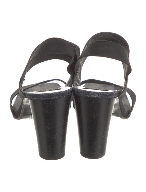 Stuart Weitzman Leather Trim Embellishment Slingback Sandals