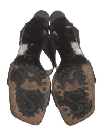 Stuart Weitzman Leather Trim Embellishment Slingback Sandals