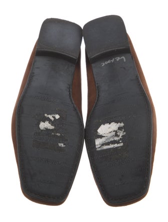 Stuart Weitzman Suede Crystal Embellishments Mules