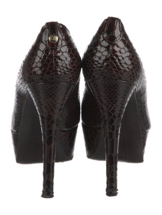 Stuart Weitzman Patent Leather Animal Print Pumps