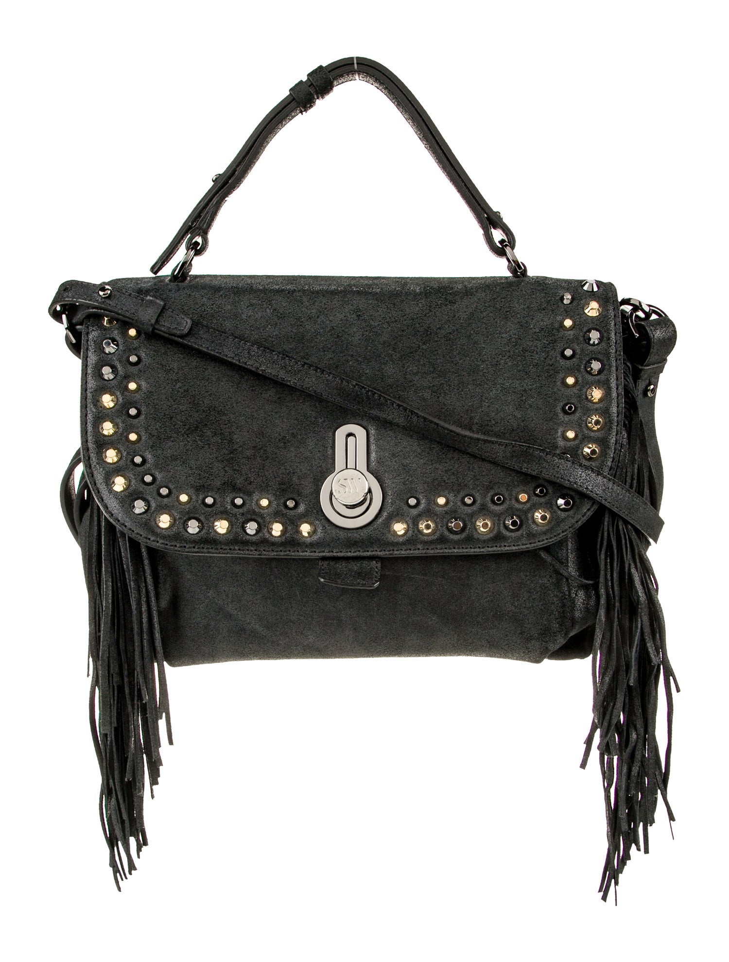 Stuart Weitzman Suede Top Handle Bag