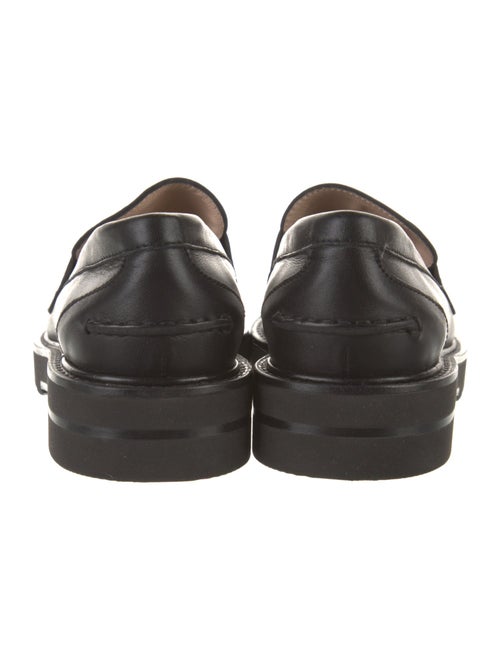 Stuart Weitzman Leather Tassel Accents Loafers