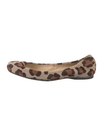 Stuart Weitzman Ponyhair Animal Print Ballet Flats