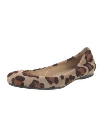 Stuart Weitzman Ponyhair Animal Print Ballet Flats