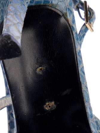 Stuart Weitzman Leather Animal Print T-Strap Pumps