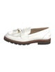 Stuart Weitzman Leather Tassel Accents Loafers