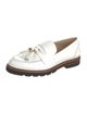 Stuart Weitzman Leather Tassel Accents Loafers