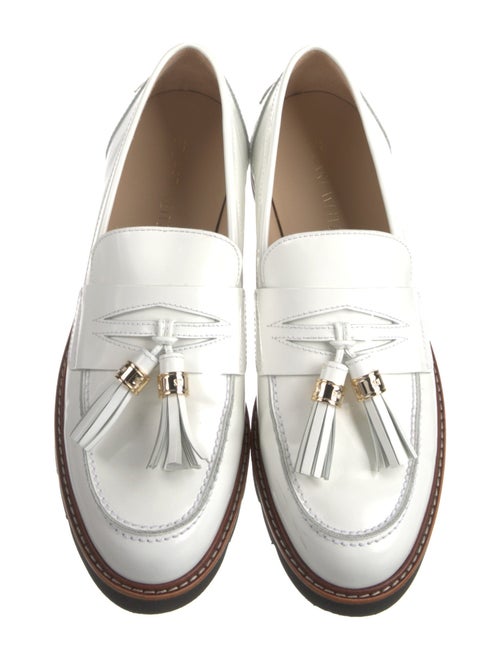 Stuart Weitzman Leather Tassel Accents Loafers