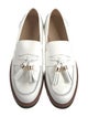 Stuart Weitzman Leather Tassel Accents Loafers