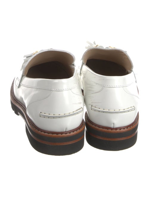 Stuart Weitzman Leather Tassel Accents Loafers