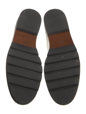 Stuart Weitzman Leather Tassel Accents Loafers