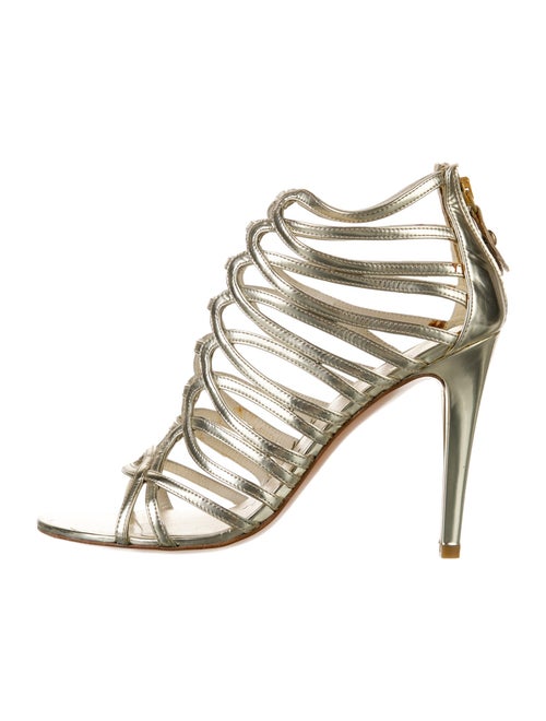 Stuart Weitzman Leather Animal Print Sandals