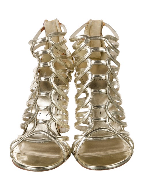 Stuart Weitzman Leather Animal Print Sandals