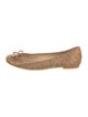 Stuart Weitzman Animal Print Bow Accents Ballet Flats