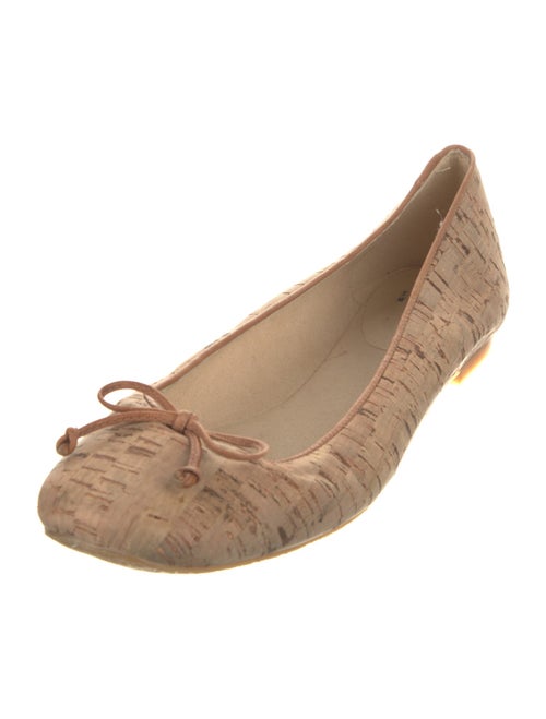 Stuart Weitzman Animal Print Bow Accents Ballet Flats