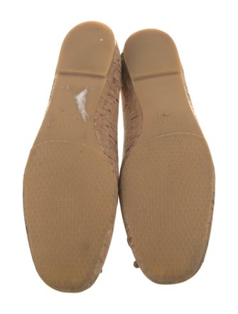 Stuart Weitzman Animal Print Bow Accents Ballet Flats