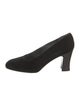 Stuart Weitzman Velvet Leather Trim Embellishment Pumps