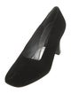 Stuart Weitzman Velvet Leather Trim Embellishment Pumps