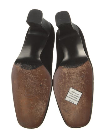 Stuart Weitzman Velvet Leather Trim Embellishment Pumps