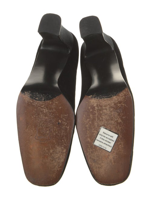 Stuart Weitzman Velvet Leather Trim Embellishment Pumps