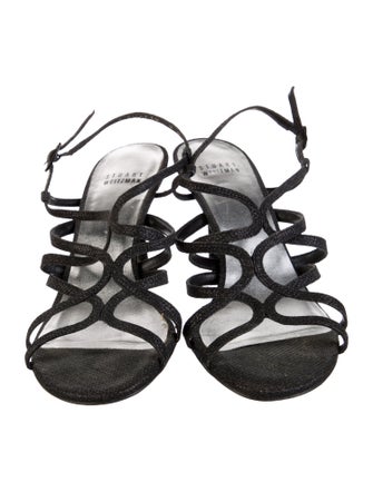 Stuart Weitzman Glitter Slingback Sandals