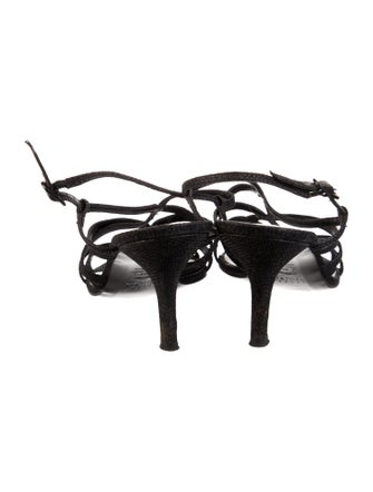 Stuart Weitzman Glitter Slingback Sandals