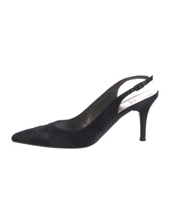 Stuart Weitzman Satin Slingback Pumps