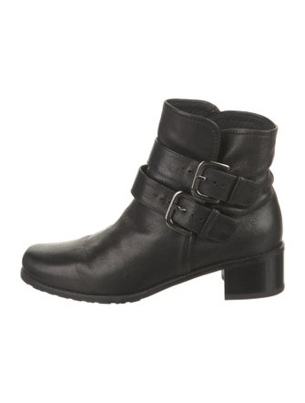 Stuart Weitzman Leather Moto Boots