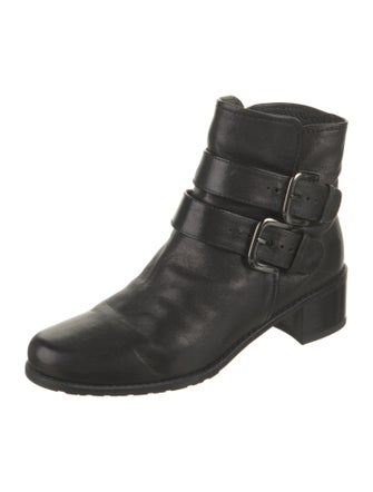 Stuart Weitzman Leather Moto Boots