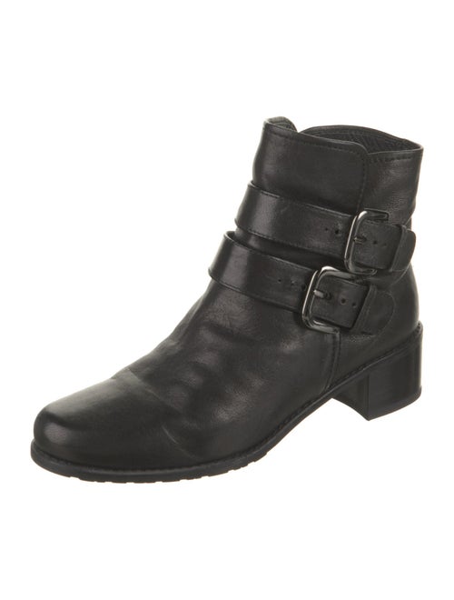 Stuart Weitzman Leather Moto Boots