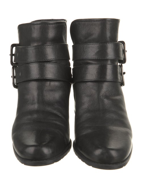 Stuart Weitzman Leather Moto Boots