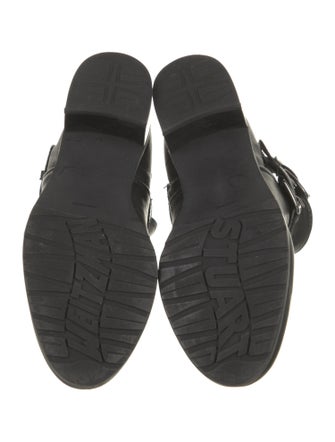 Stuart Weitzman Leather Moto Boots