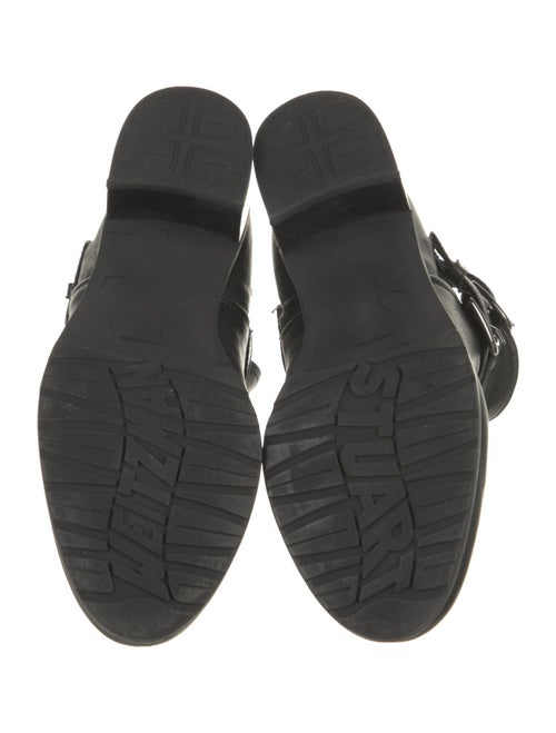 Stuart Weitzman Leather Moto Boots