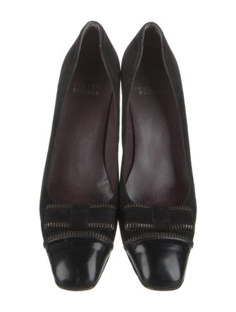 Stuart Weitzman Suede Bow Accents Pumps