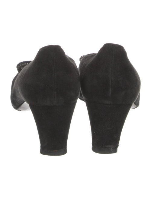 Stuart Weitzman Suede Bow Accents Pumps