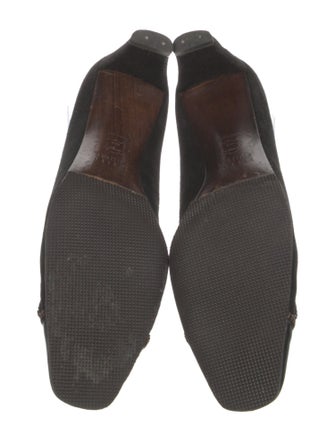 Stuart Weitzman Suede Bow Accents Pumps